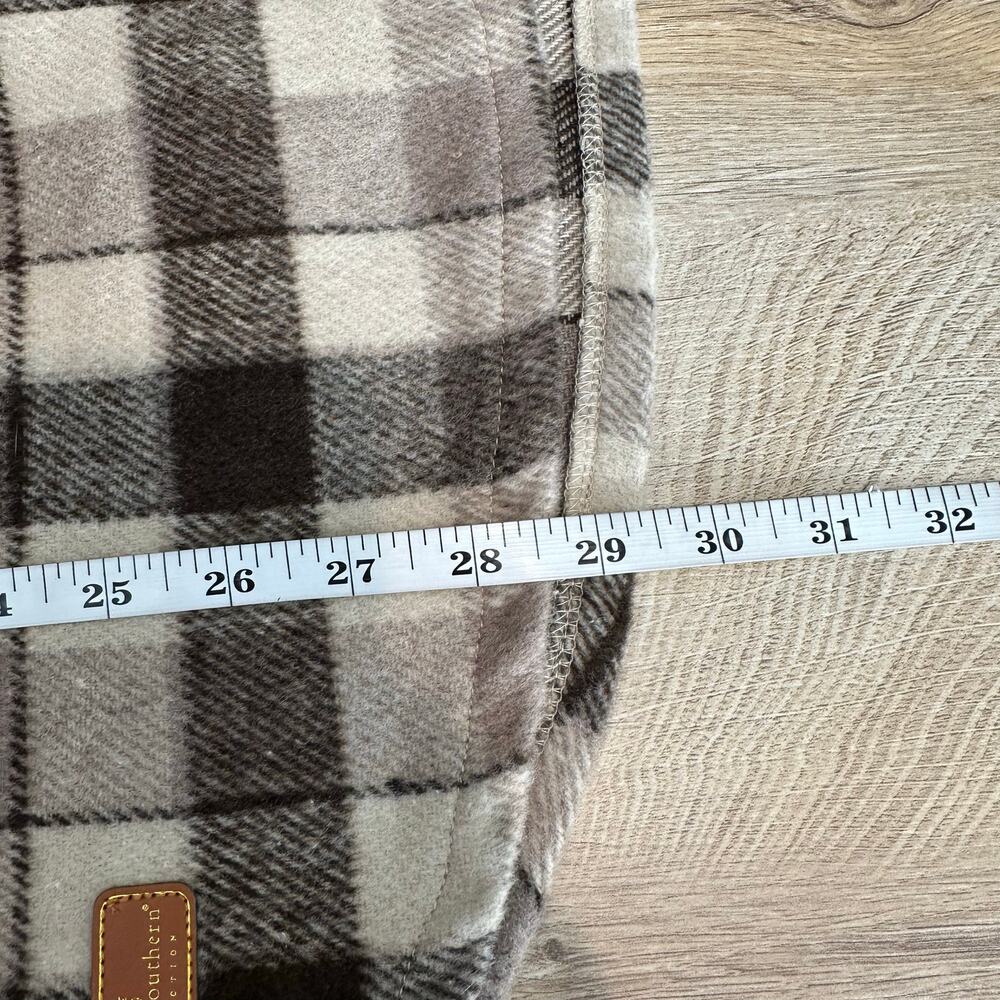 Simply Southern Shacket Patch Plaid Jacket XL - Picture 8 of 8